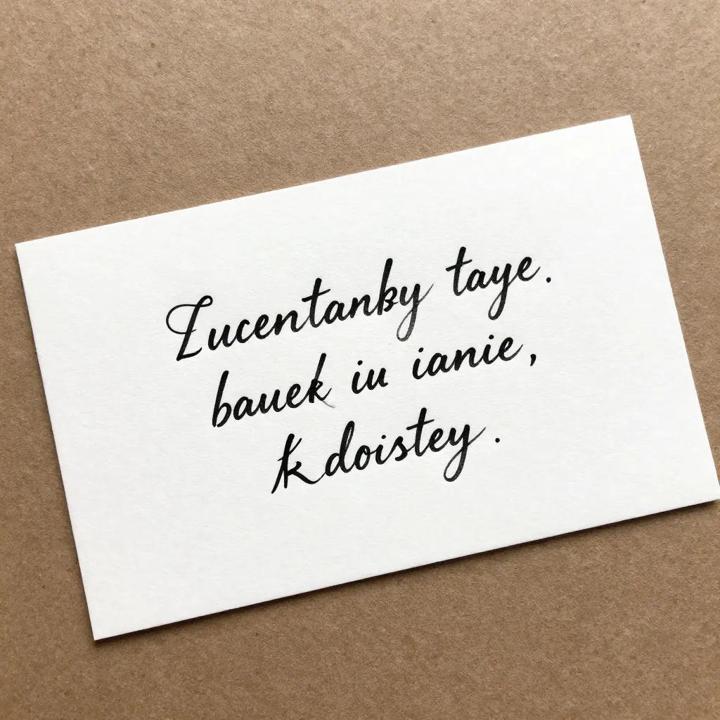 Individuelle Geschenkkarten mit personalisierter Kalligrafie